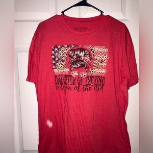 Love & Faith Red Graphic T-Shirt